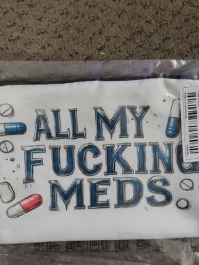 Humorous "All My F-ing Meds" Cosmetic/Makeup Bag- NEW